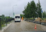 Дороги в Нягани снова залило дождём. ФОТО