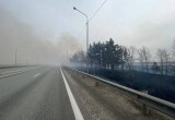 На 35-36 км федеральной автодороги Тюмень-Ханты-Мансийск ограничено движение из-за пожара. ФОТО