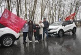 По Нягани прошла автоколонна со знаменем Победы. ФОТО